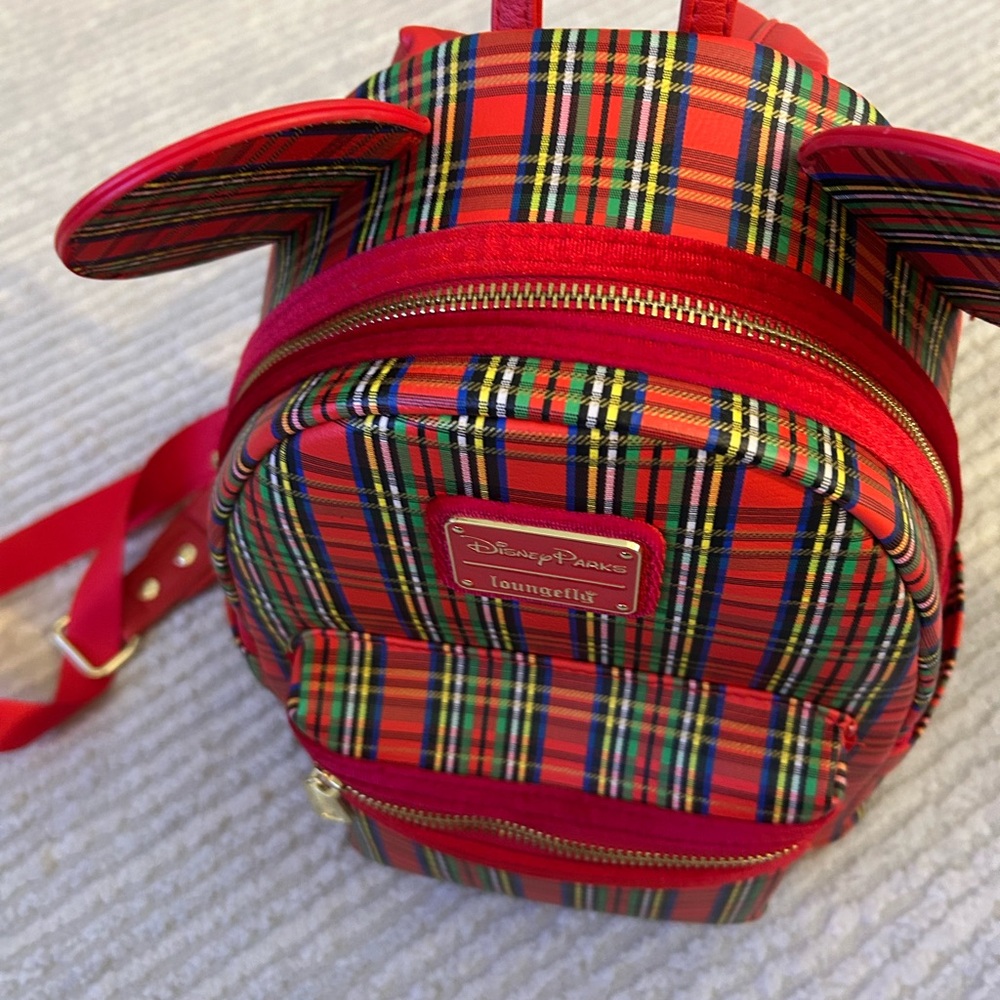 Disney Plaid Kids Backpack with Ears - Picture 7 of 9